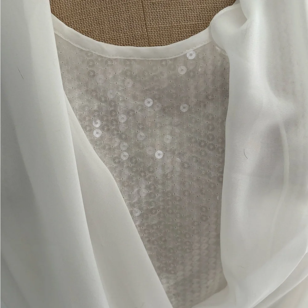 Moda White Draped Blouse - Picture 2 of 3